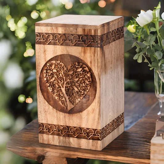 Wooden Box For Pets Ashes Large Hardwood box For human ashes male female Adult urn box Cremation urn burial urn Wooden Memorie Box