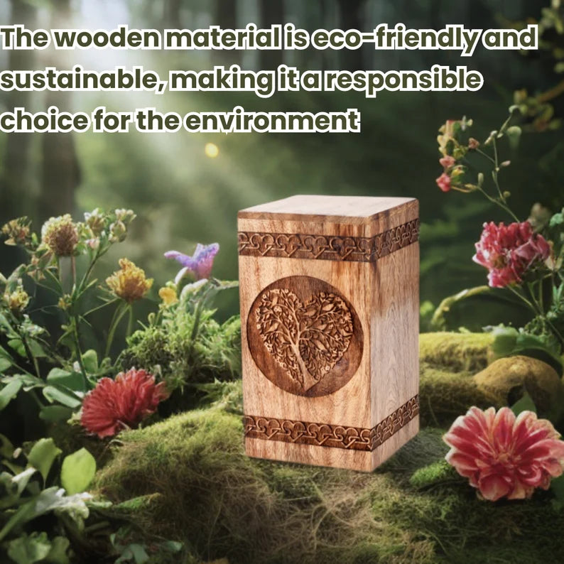 Wooden Box For Pets Ashes Large Hardwood box For human ashes male female Adult urn box Cremation urn burial urn Wooden Memorie Box