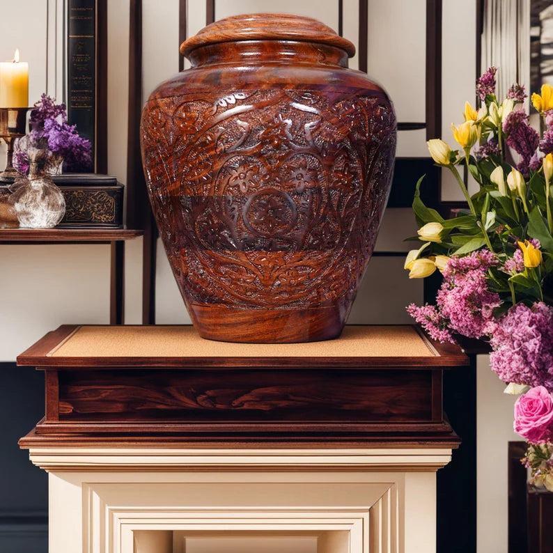 Best Handcrafted Wooden urn for Human Ashes Wooden Cremation urn For pets Personalized Adult Wooden urn for Burial urn for ashes Funeral urn