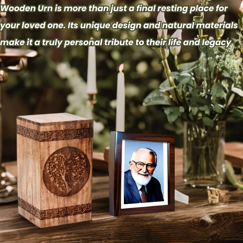 Wooden Box For Pets Ashes Large Hardwood box For human ashes male female Adult urn box Cremation urn burial urn Wooden Memorie Box