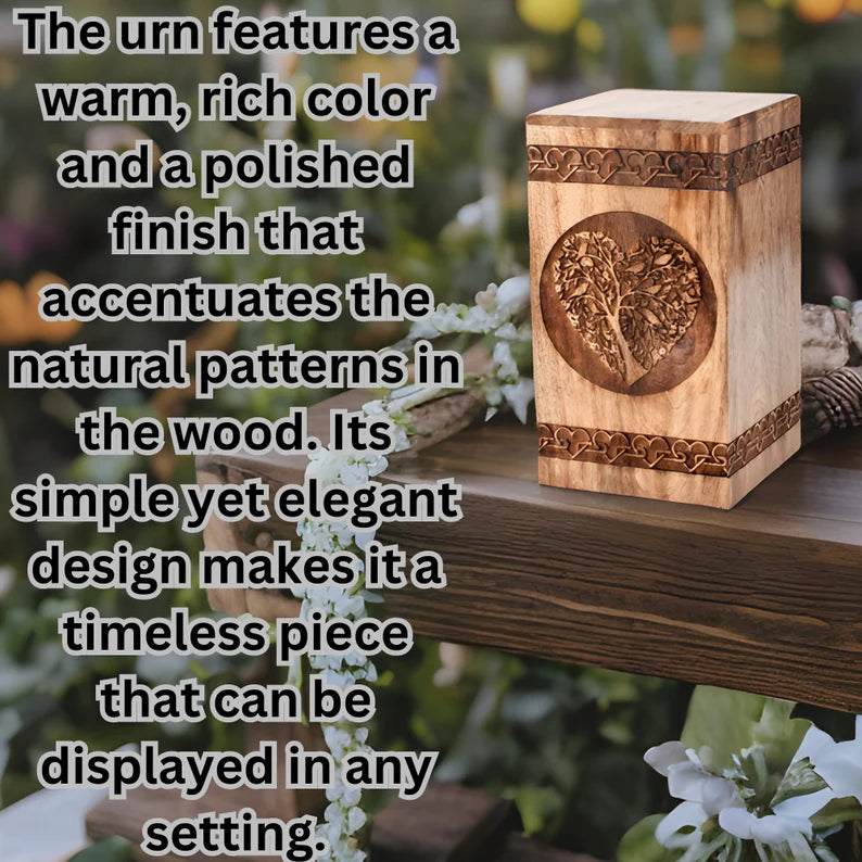 Wooden Box For Pets Ashes Large Hardwood box For human ashes male female Adult urn box Cremation urn burial urn Wooden Memorie Box