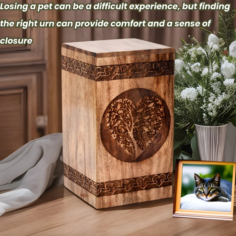 Wooden Box For Pets Ashes Large Hardwood box For human ashes male female Adult urn box Cremation urn burial urn Wooden Memorie Box